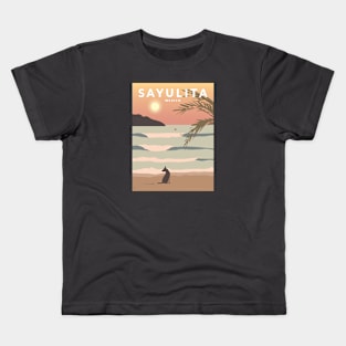 Sayulita, Mexico Travel Poster Kids T-Shirt